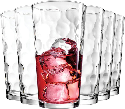 Set of 6 Bubble Glassware Cooler Set, 17 oz