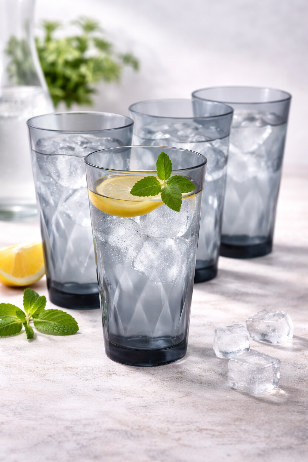 Set of 6,  Plastic Drinking Glasses