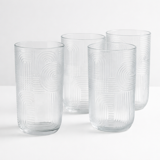 Set of 4 Clear Kitchen Glassware
