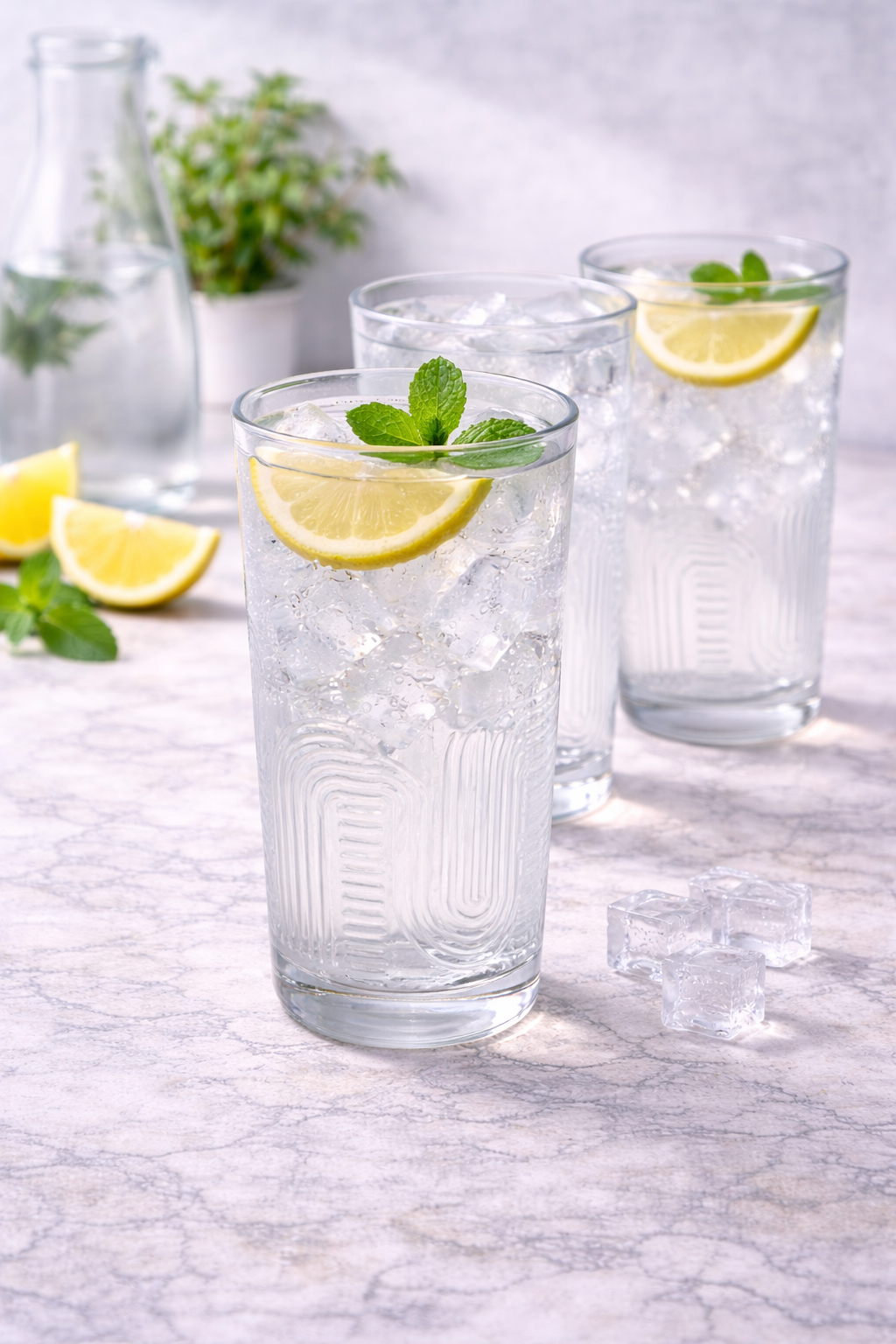 Set of 4 Clear Kitchen Glassware